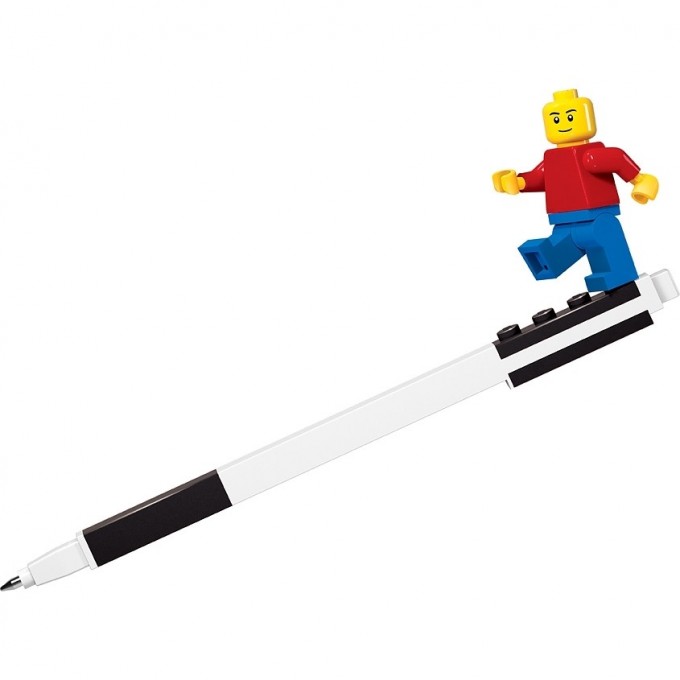 Гелевая ручка с минифигуркой LEGO CLASSIC, черный 52601 Гелевая ручка с минифигуркой LEGO CLASSIC, черный 52601