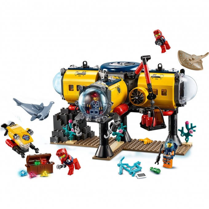 Конструктор LEGO CITY "ОКЕАН: ИССЛЕДОВАТЕЛЬСКАЯ БАЗА" City 60265 2424001