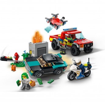 Конструктор LEGO CITY "ПОЖАРНАЯ БРИГАДА И ПОЛИЦЕЙСКАЯ ПОГОНЯ" City 60319