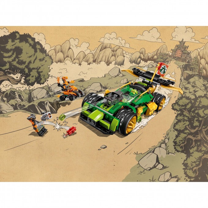 Конструктор LEGO NINJAGO «ГОНОЧНЫЙ АВТОМОБИЛЬ ЭВО ЛЛОЙДА» Ninjago 71763 3727518